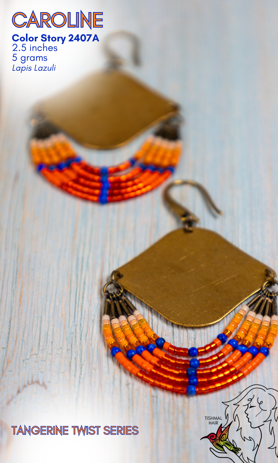 Tangerine Twist Caroline Earrings 2407A