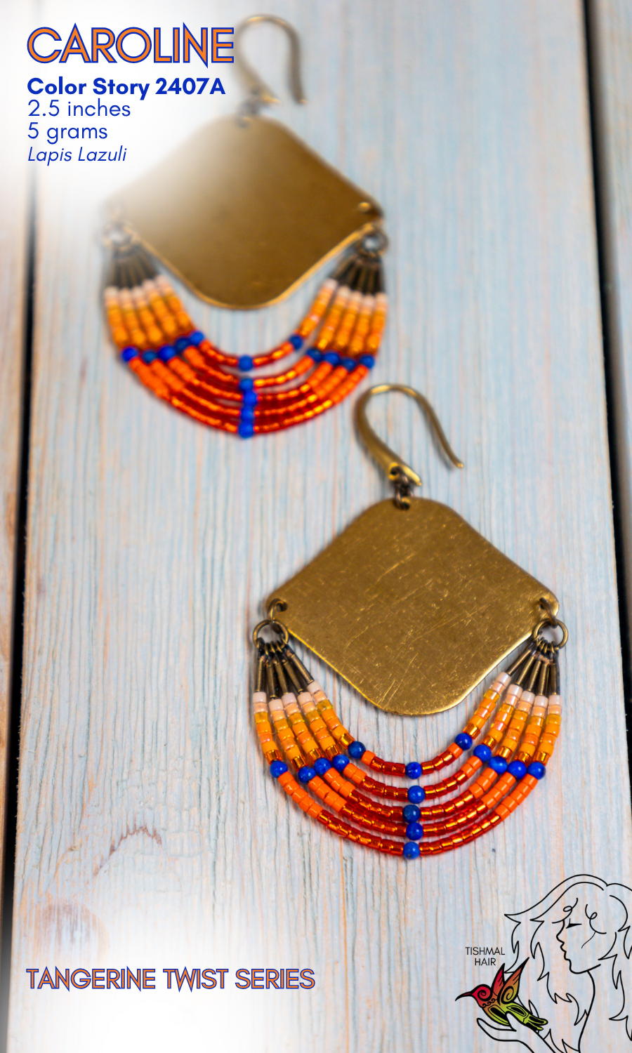 Tangerine Twist Caroline Earrings 2407A