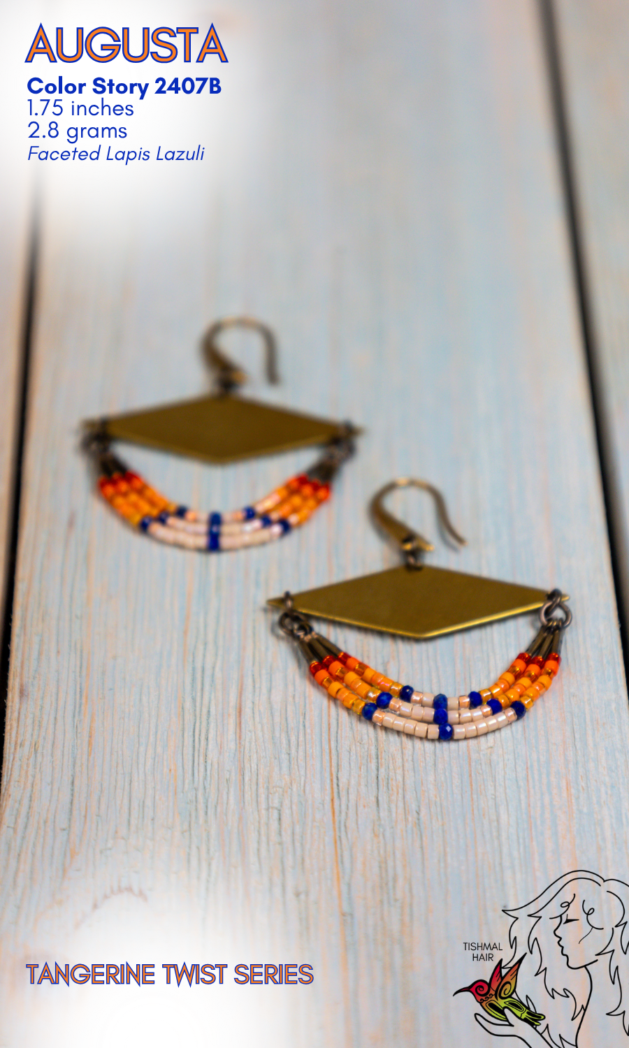Tangerine Twist Augusta Earrings 2407B
