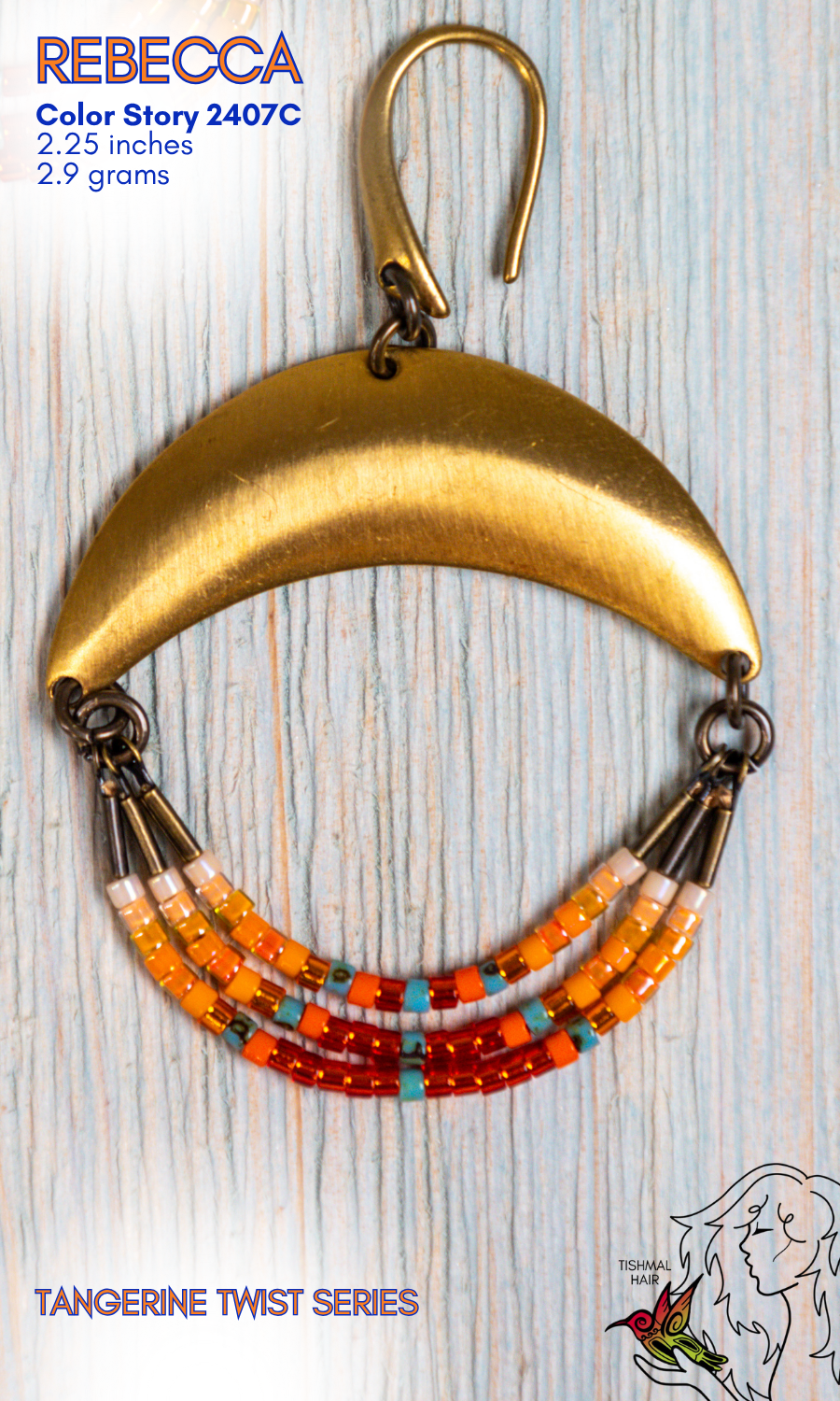 Tangerine Twist Rebecca Earrings 2407C