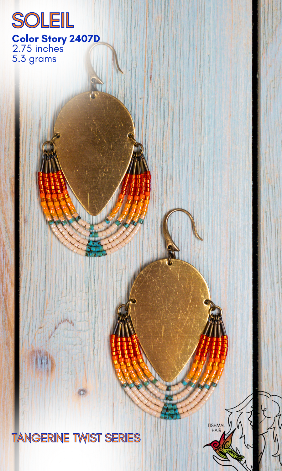 Tangerine Twist Soleil Earrings 2407D