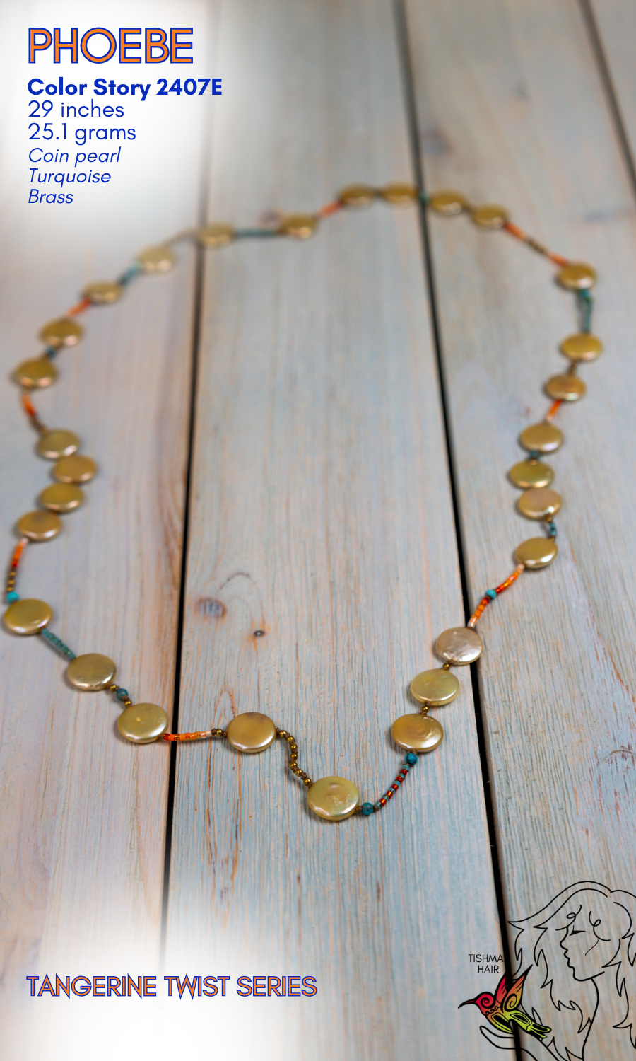 Tangerine Twist Phoebe Necklace 2407E