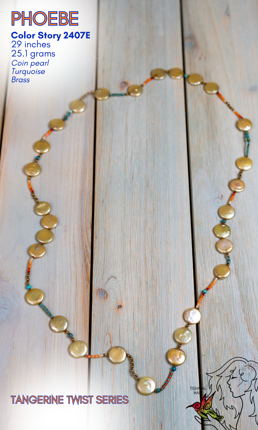 Tangerine Twist Phoebe Necklace 2407E