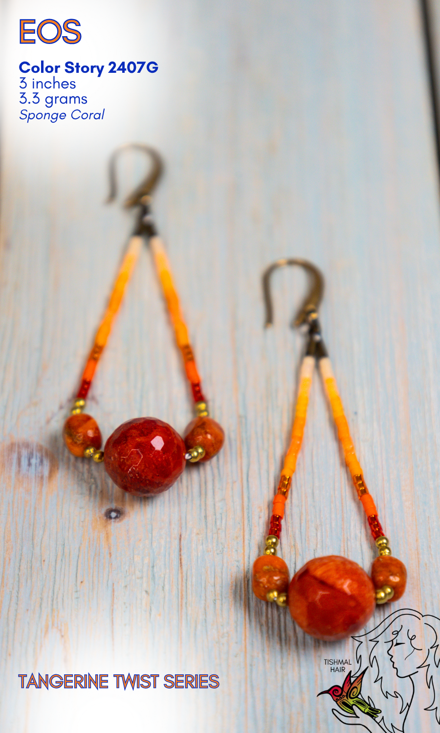Tangerine Twist Eos Earrings 2407G