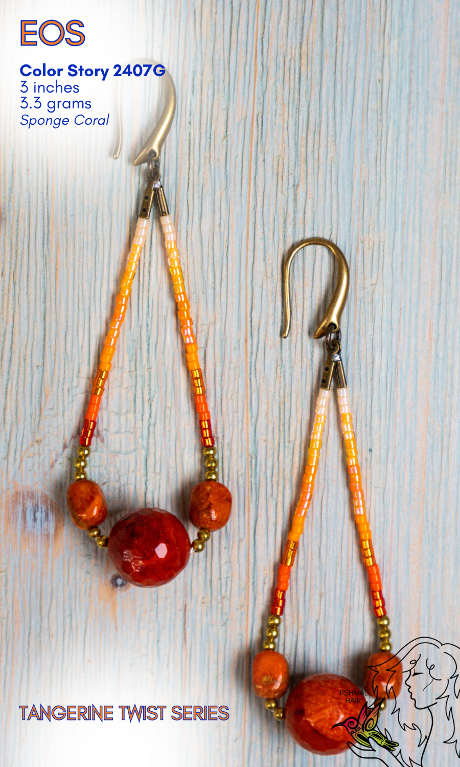 Tangerine Twist Eos Earrings 2407G