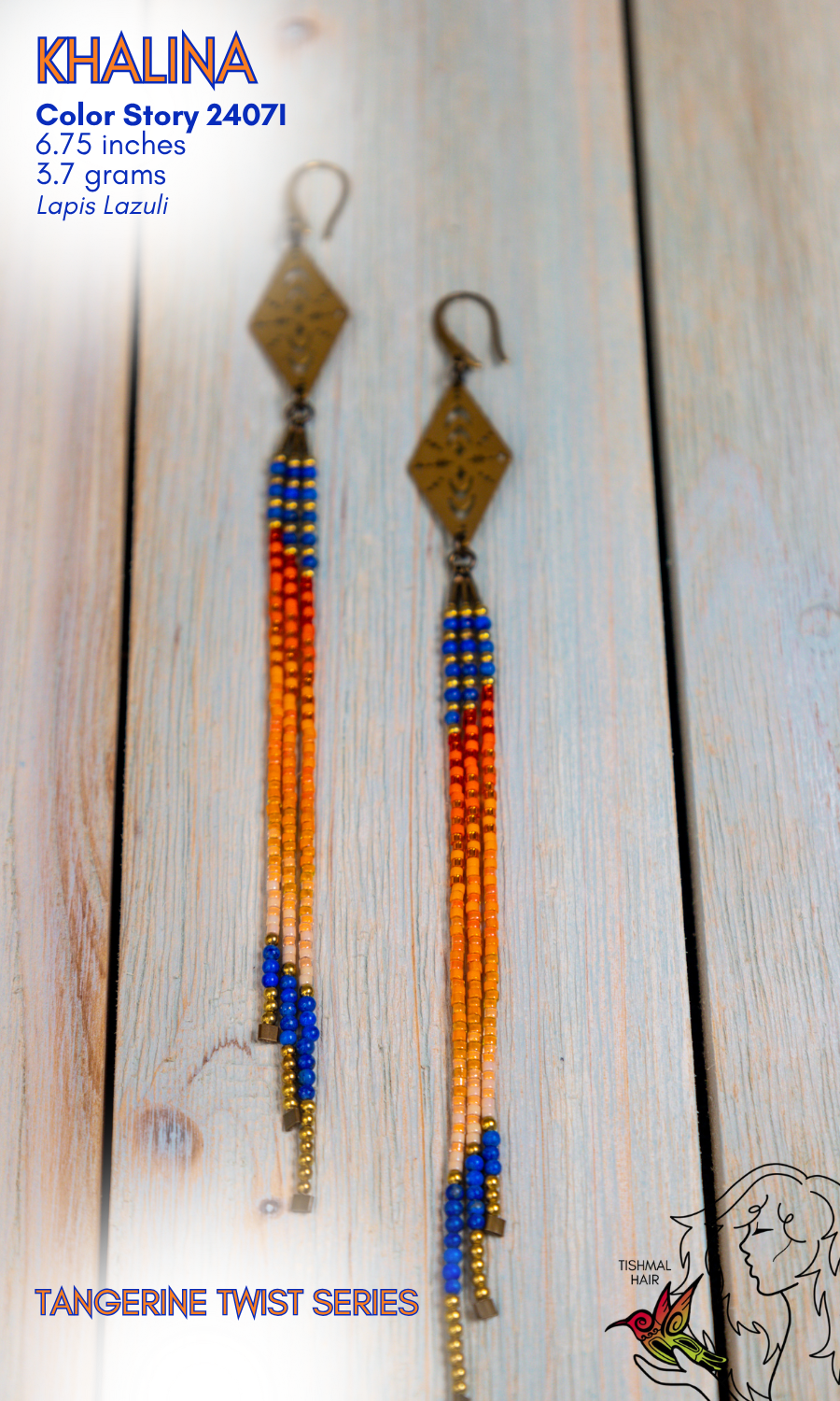 Tangerine Twist Khalina Earrings 2407I
