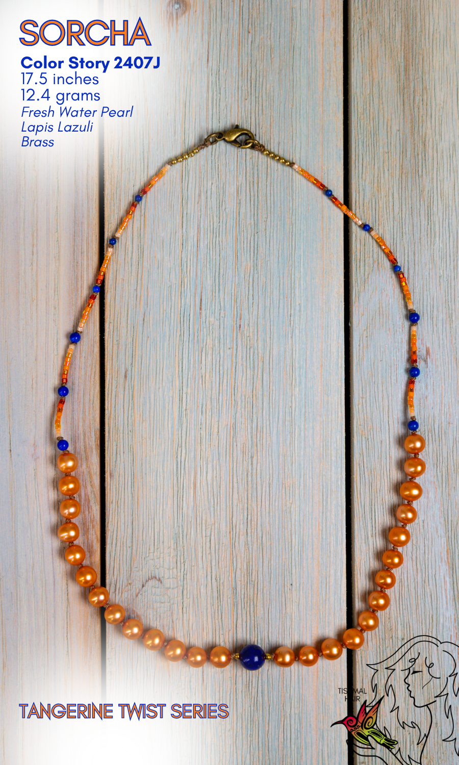 Tangerine Twist Sorcha Necklace 2407J