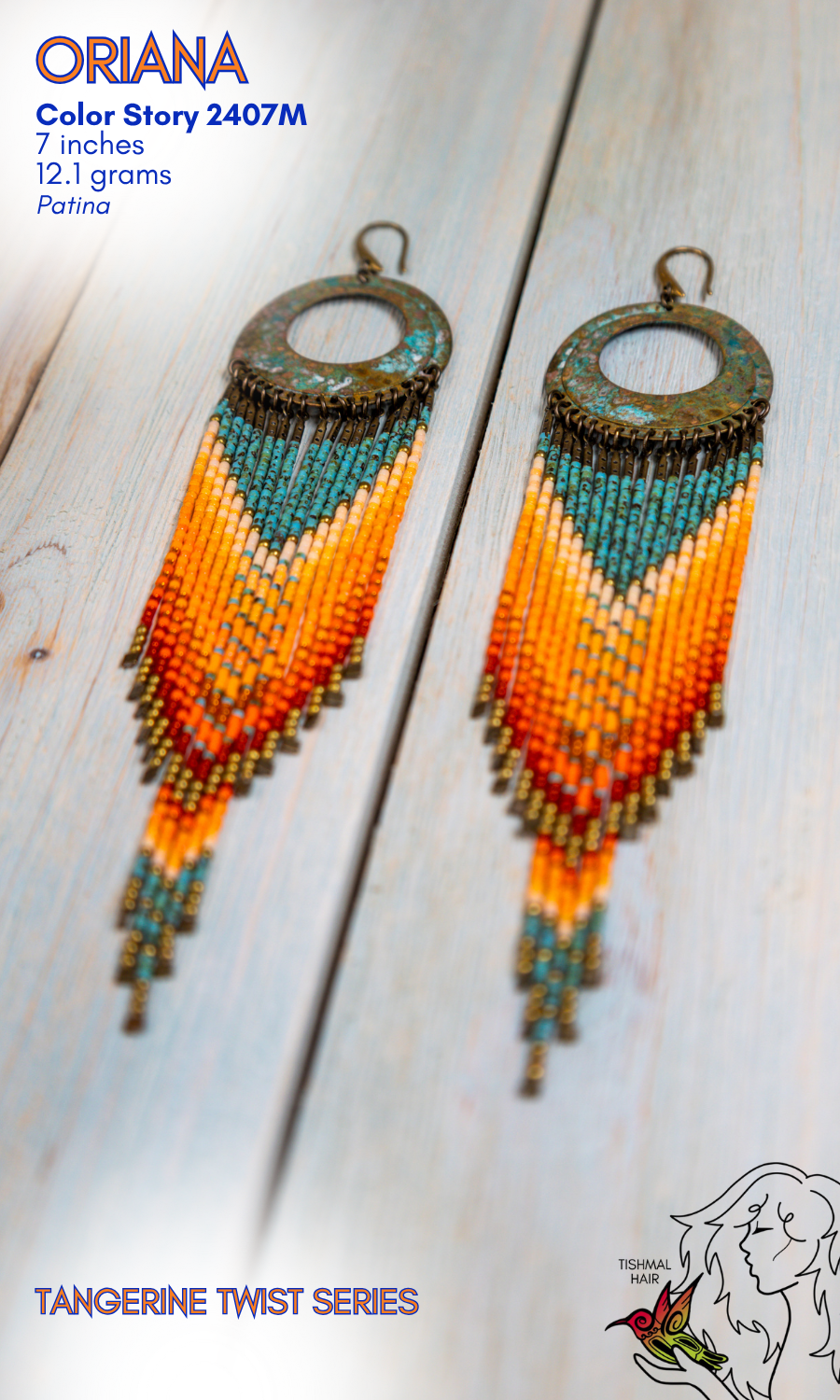 Tangerine Twist Series Oriana Earrings 2407M