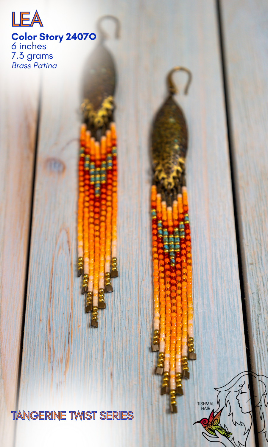 Tangerine Twist Lea Earrings 2407O