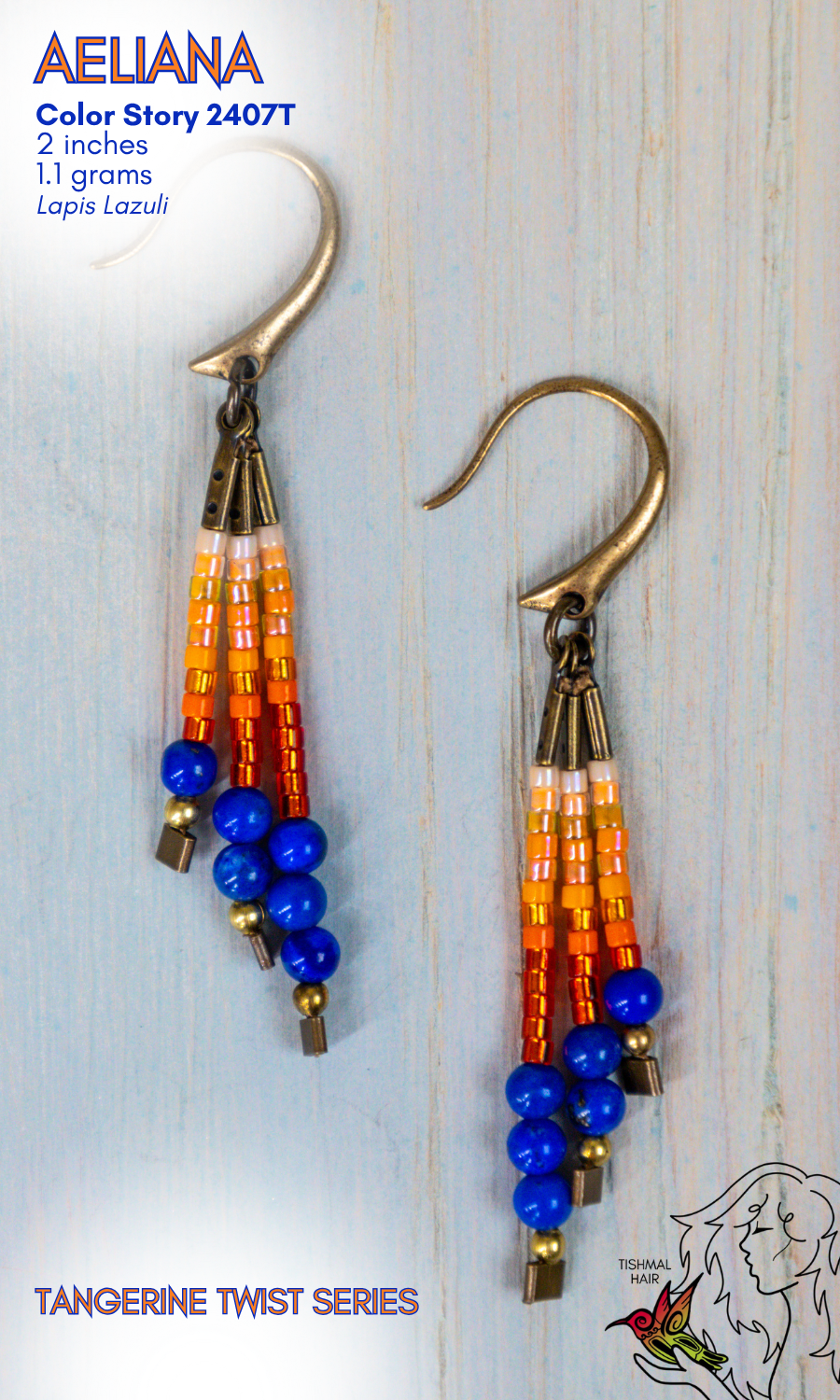 Tangerine Twist Aeliana Earrings 2407T