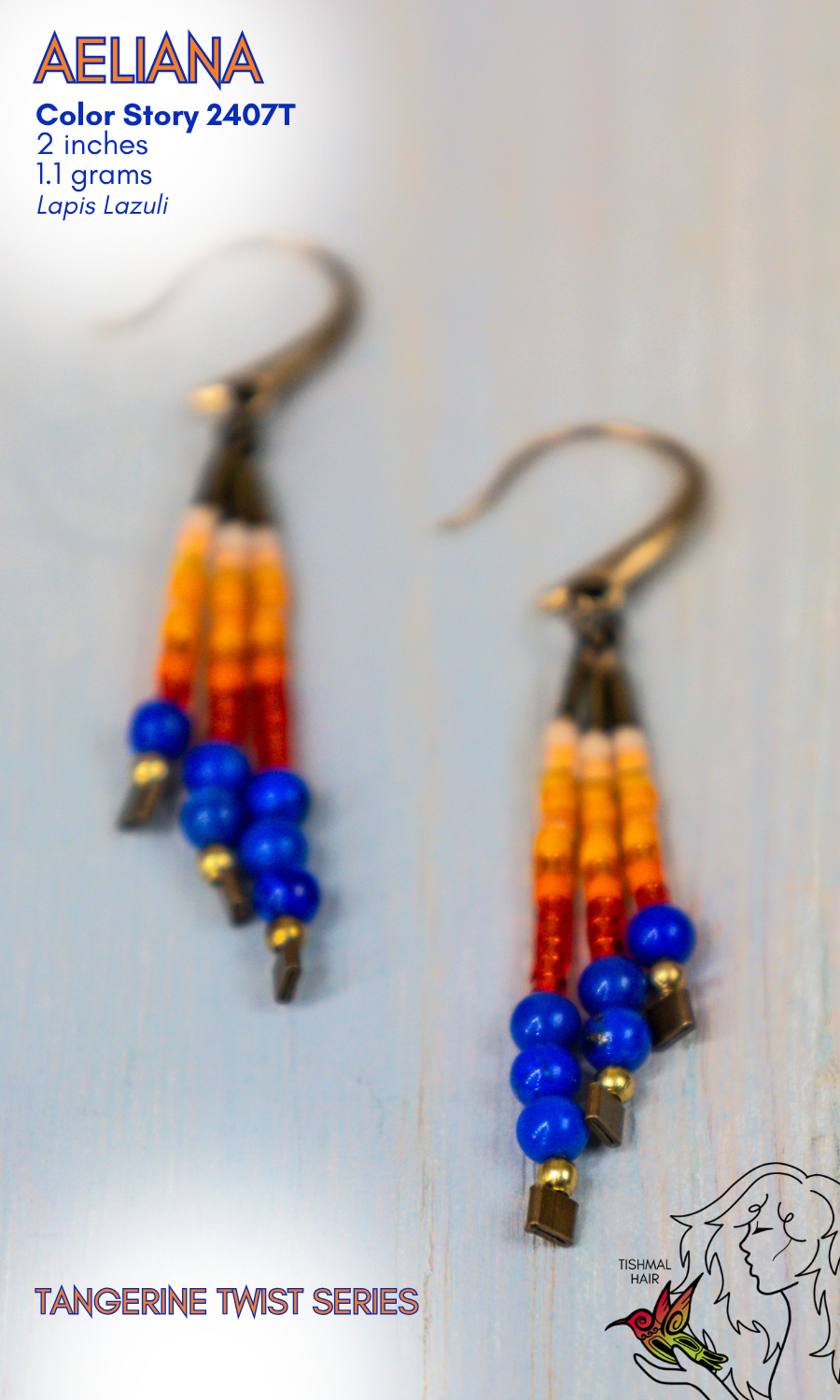 Tangerine Twist Aeliana Earrings 2407T