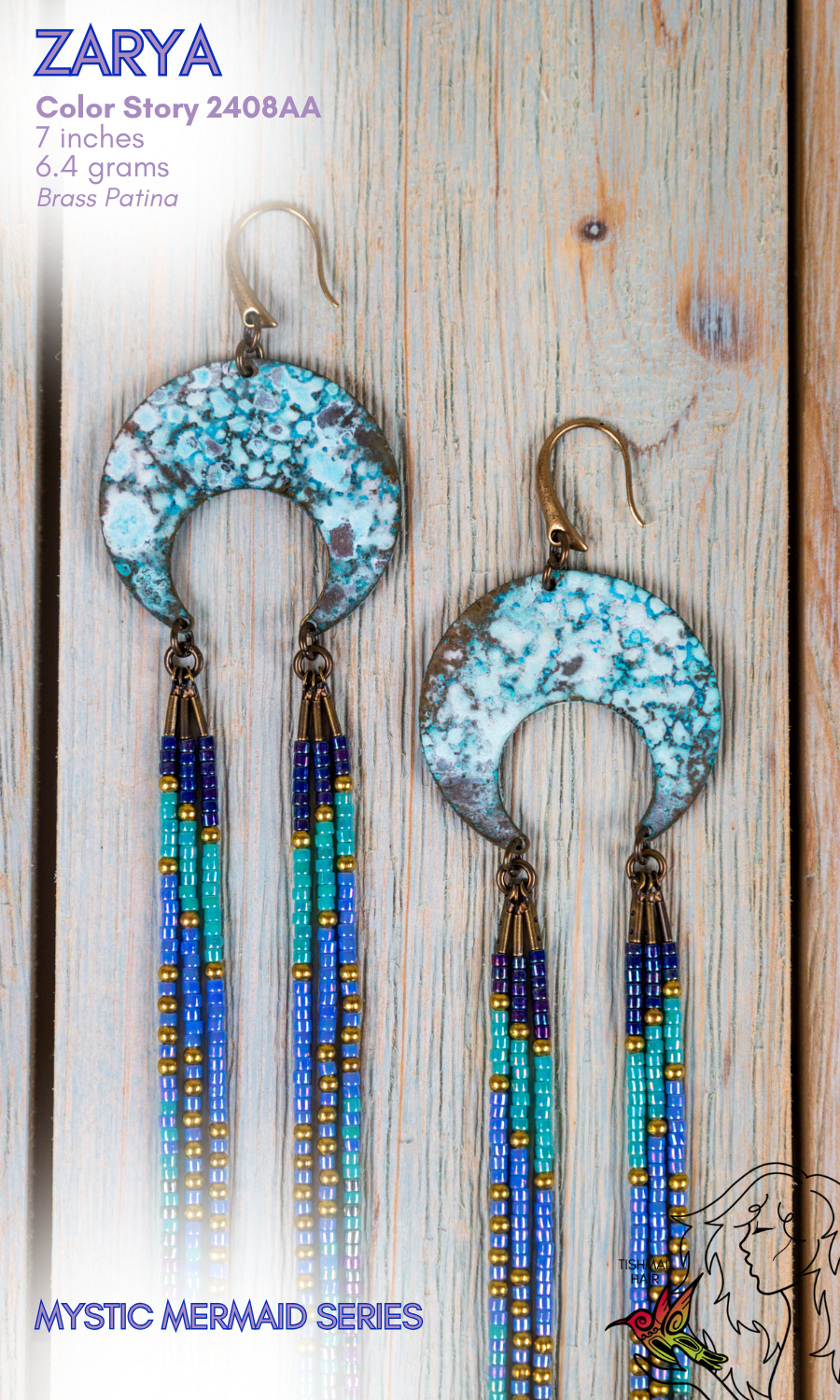 Mystic Mermaid Zarya Earrings 2408AA