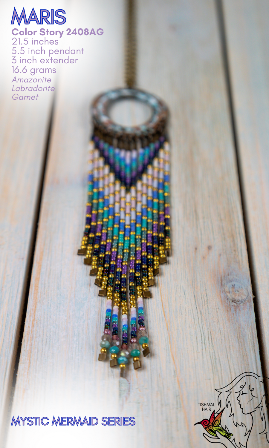 Mystic Mermaid Maris Necklace 2408AG