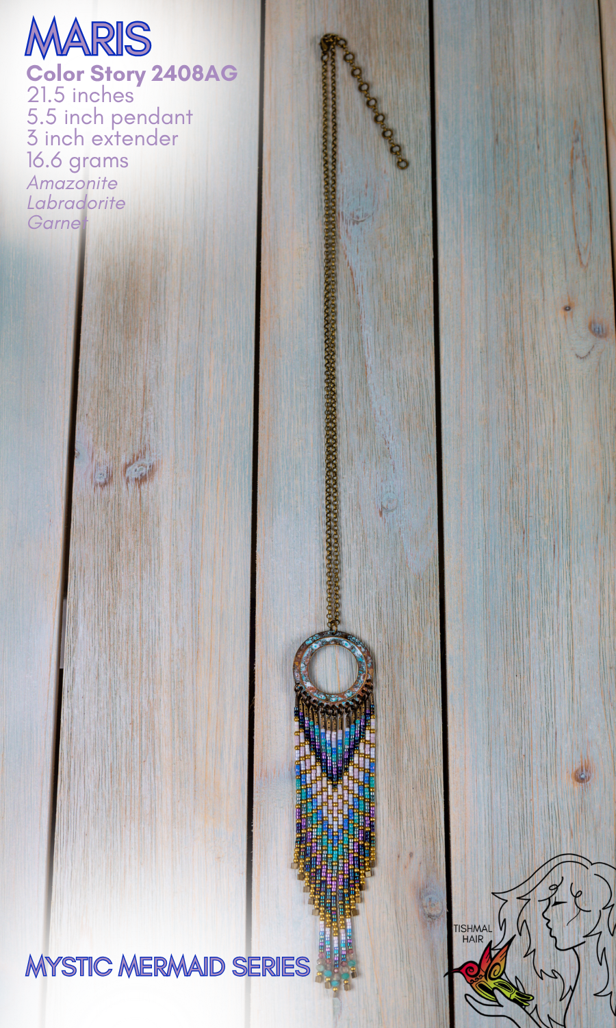 Mystic Mermaid Maris Necklace 2408AG