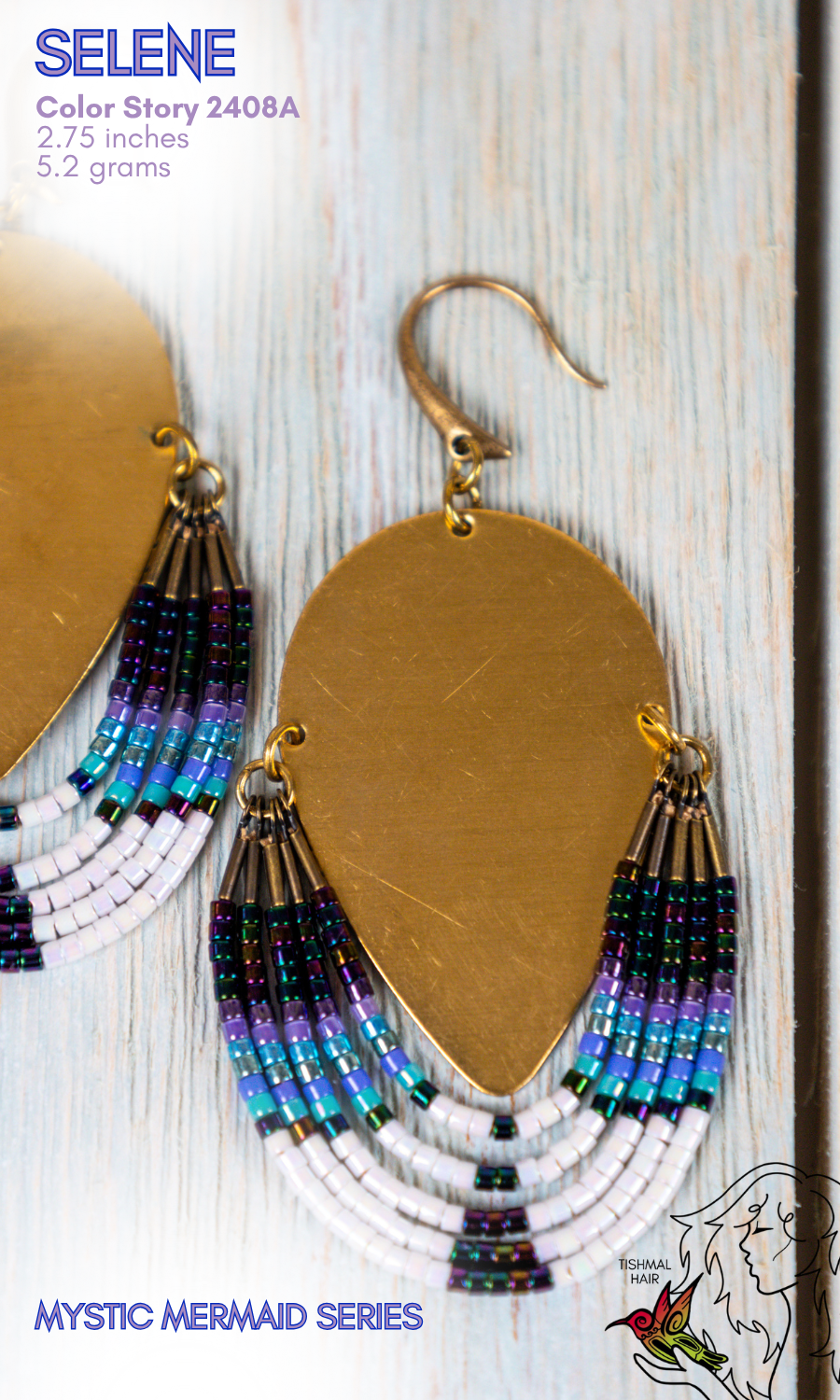 Mystic Mermaid Selene Earrings 2408A