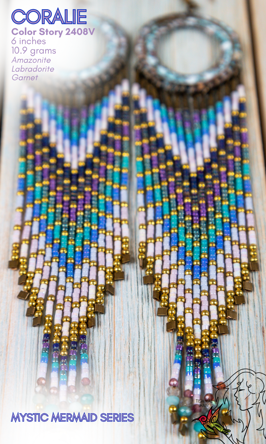 Mystic Mermaid Coralie Earrings 2408V