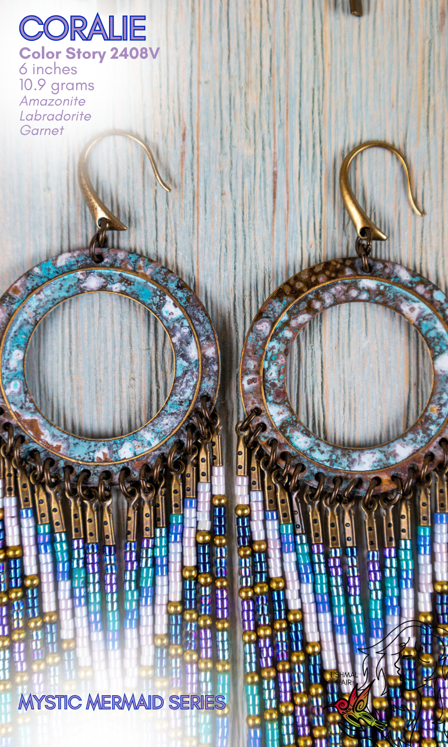 Mystic Mermaid Coralie Earrings 2408V