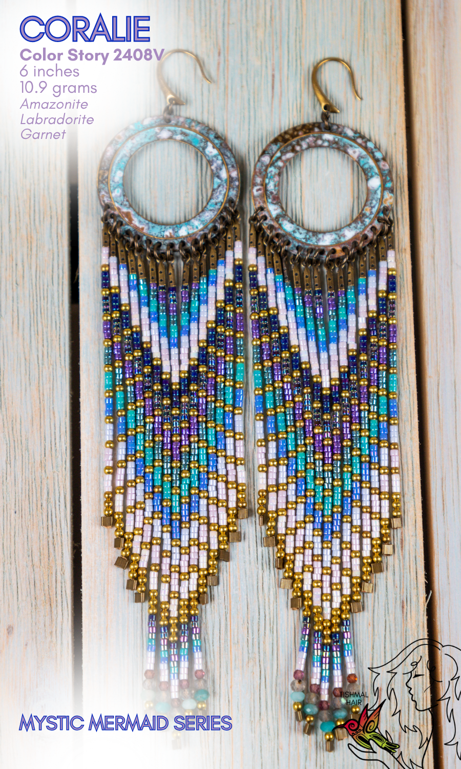 Mystic Mermaid Coralie Earrings 2408V