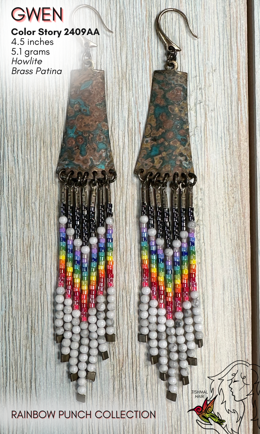 Rainbow Punch Gwen Earrings 2409AA