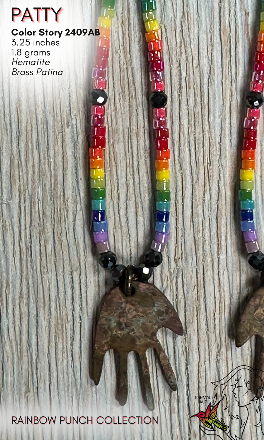 Rainbow Punch Patty Earrings 2409AB