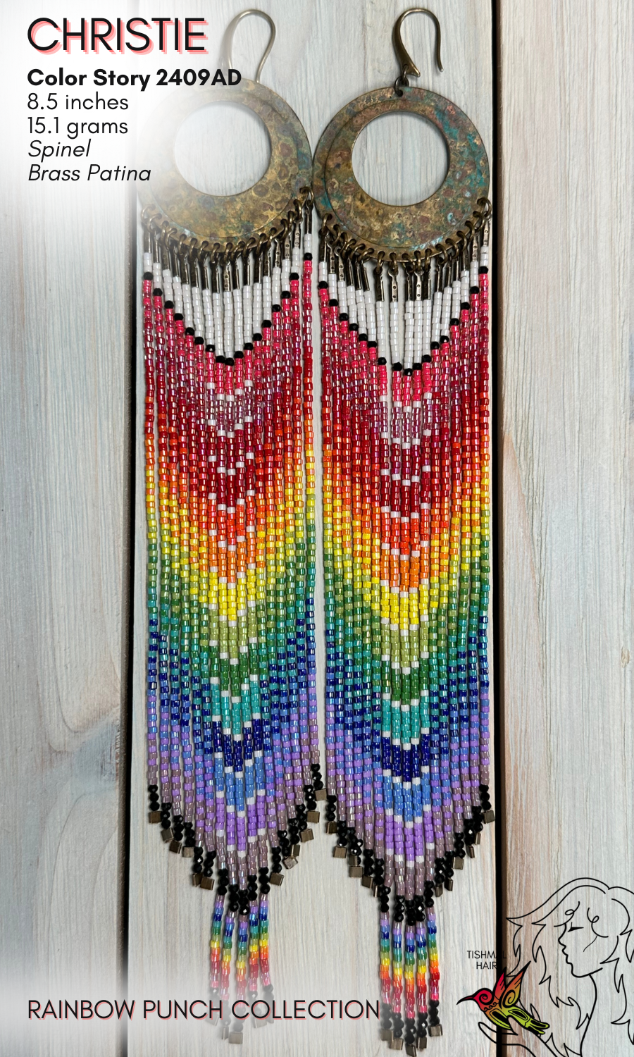 Rainbow Punch Christie Earrings 2409AD