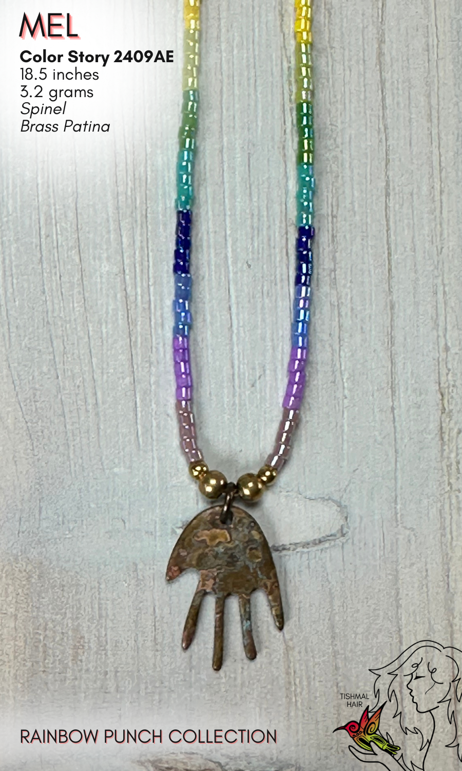 Rainbow Punch Mel Necklace 2409AE