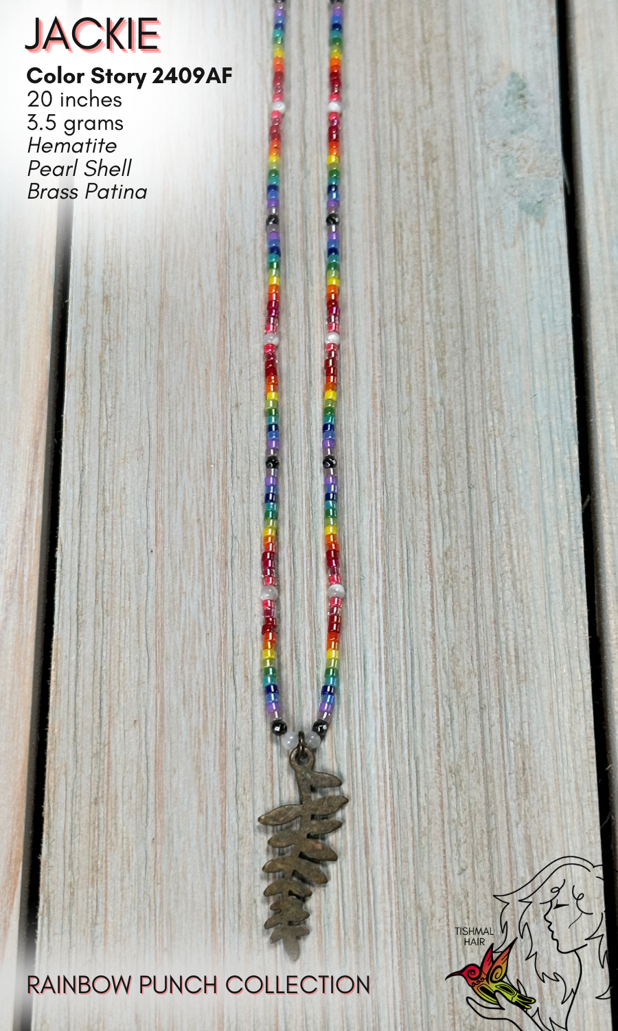 Rainbow Punch Jackie Necklace 2409AF