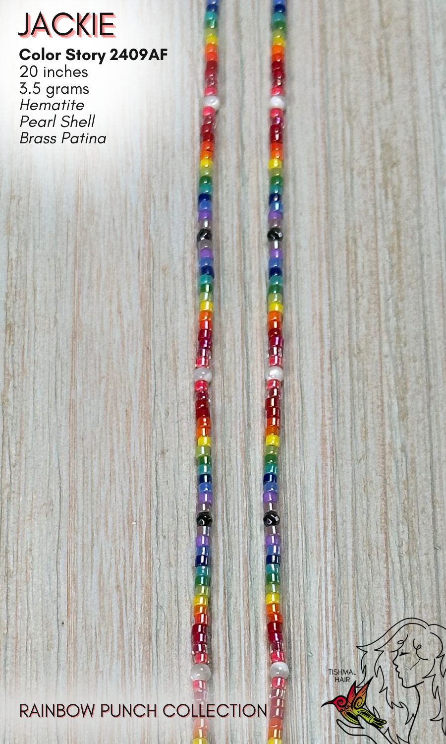 Rainbow Punch Jackie Necklace 2409AF