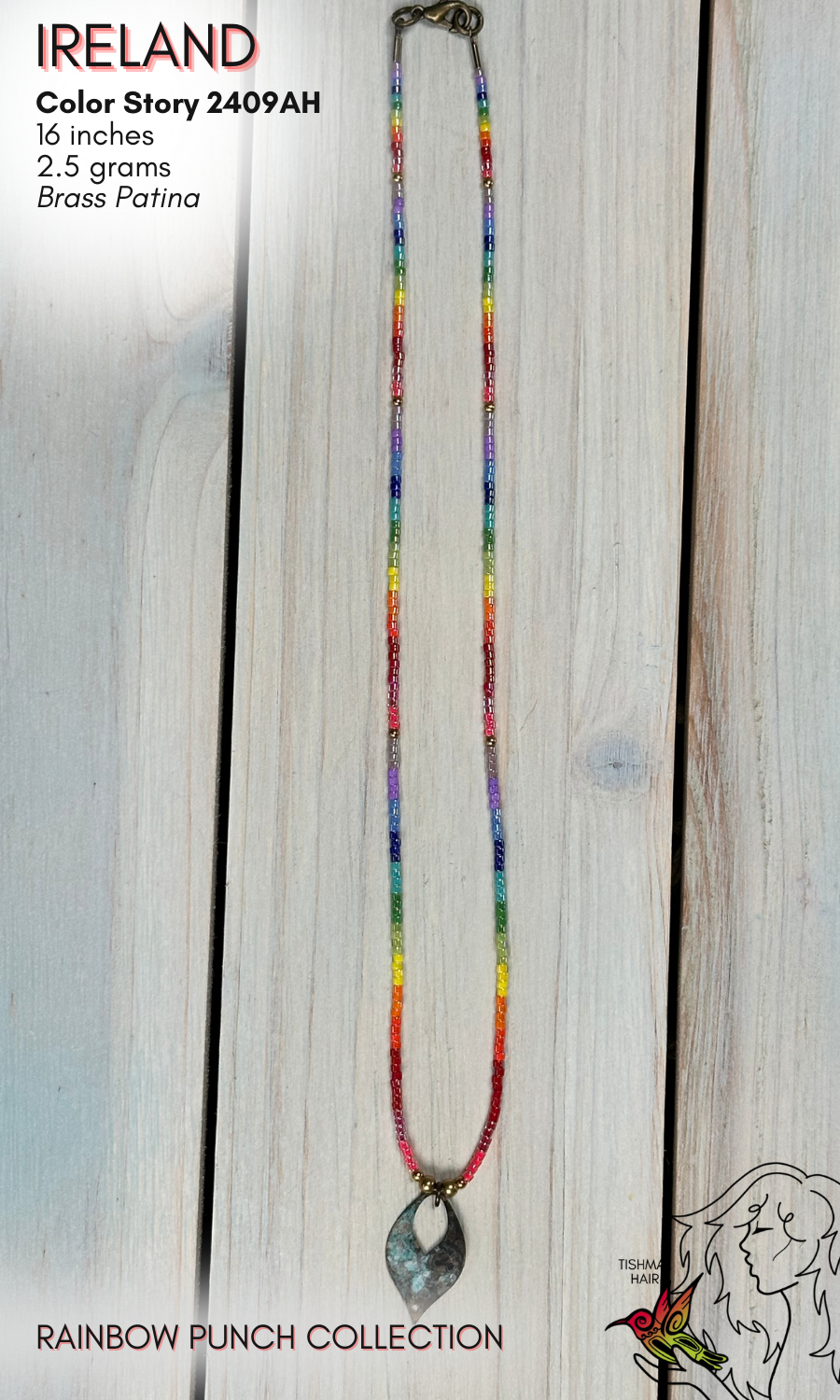 Rainbow Punch Ireland Necklace 2409AH