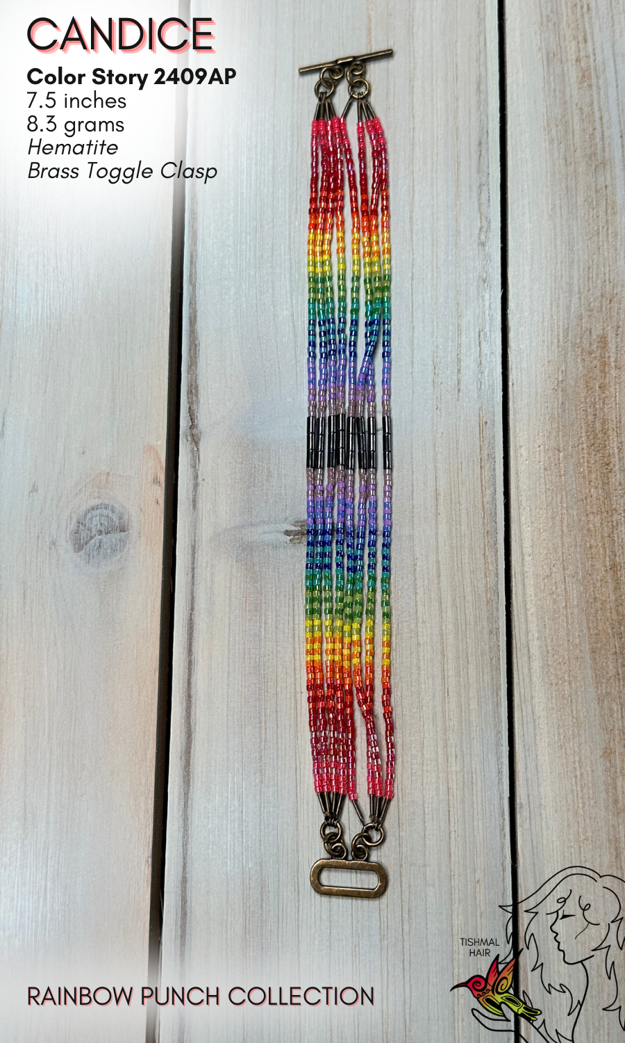 Rainbow Punch Candice Bracelet 2409AP