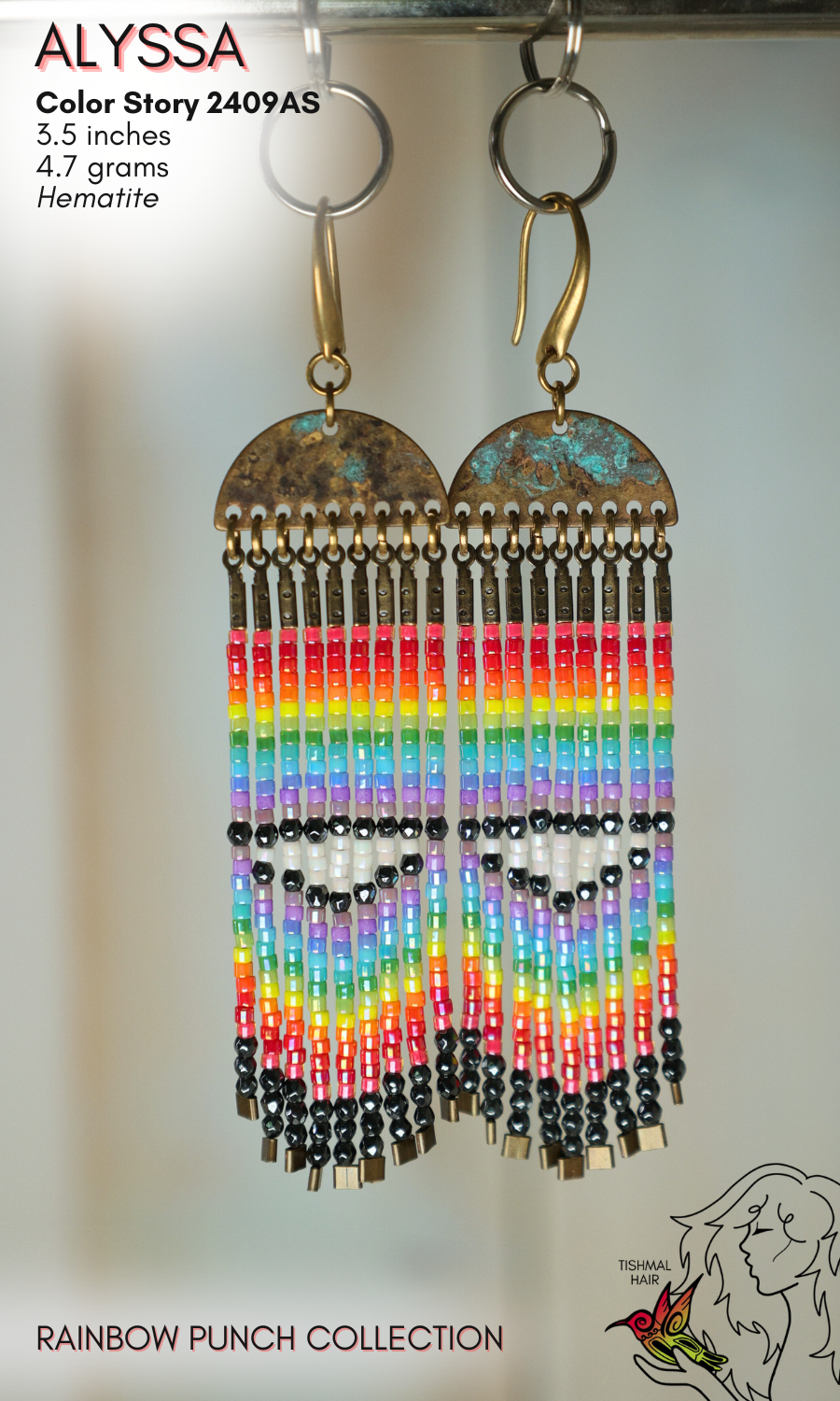 Rainbow Punch Alyssa Earring 2409AS