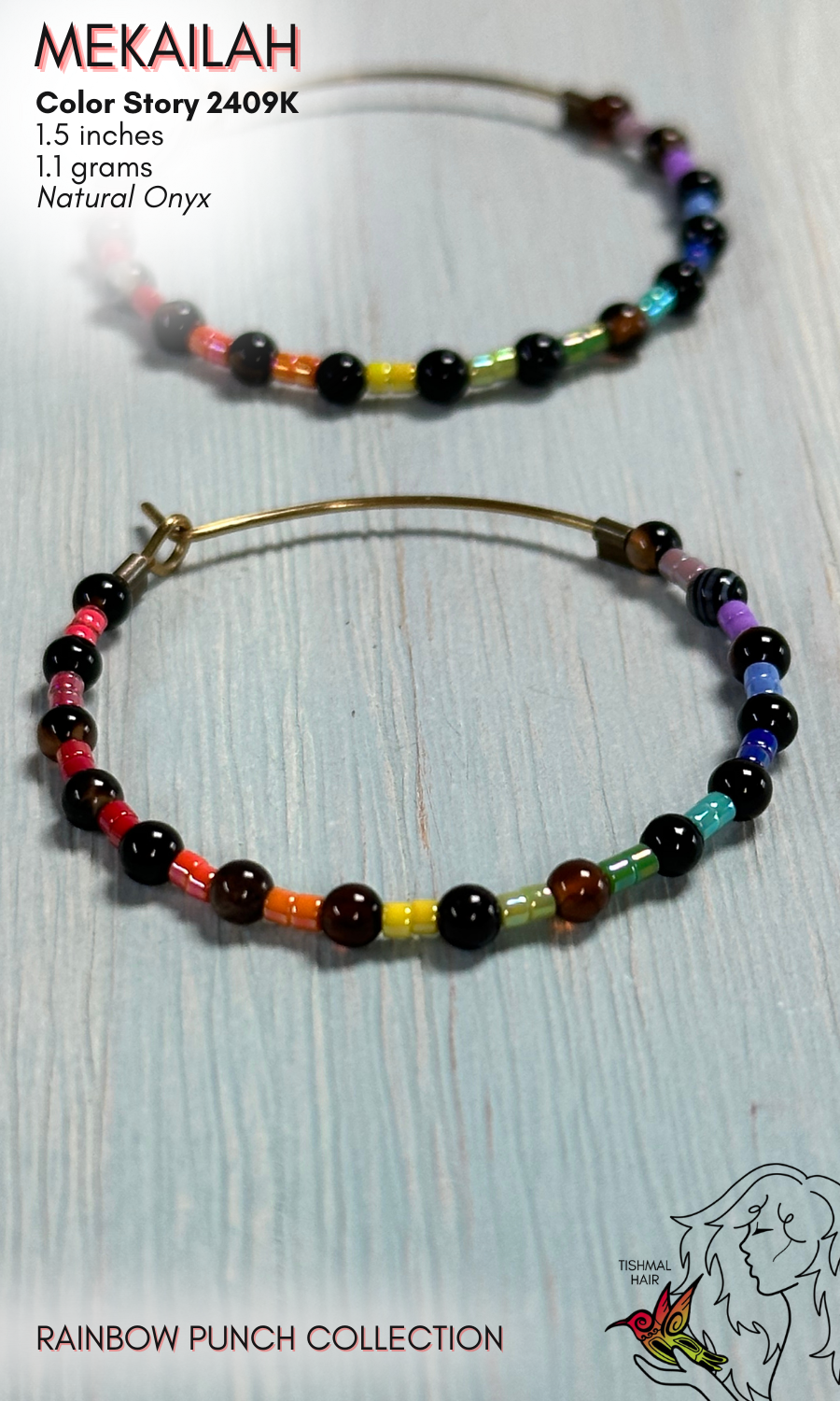 Rainbow Punch Mekailah Earrings 2409K