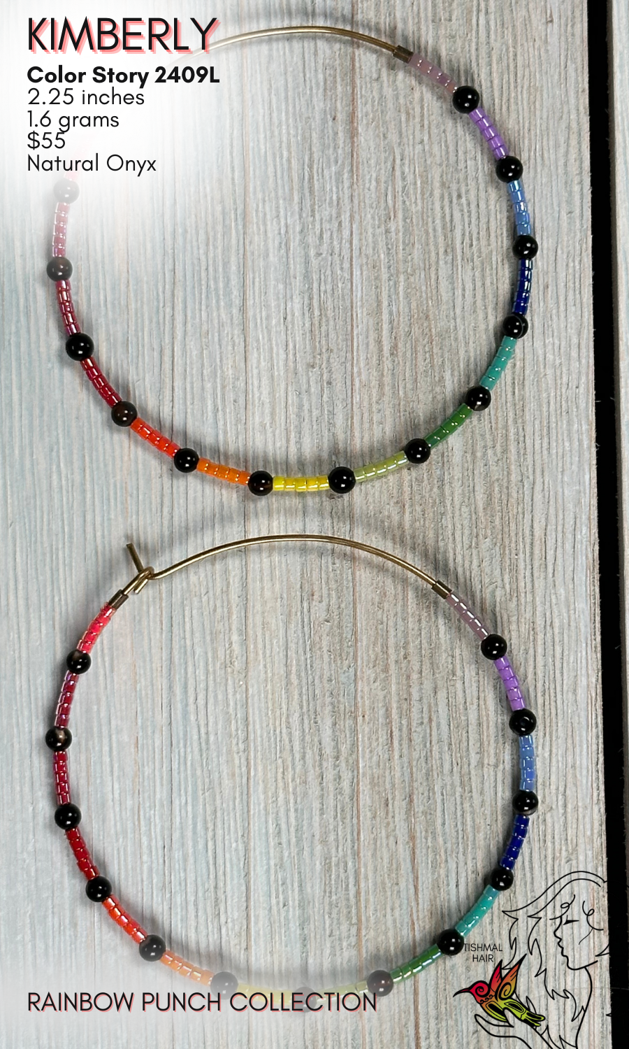 Rainbow Punch Kimberly Earrings 2409L