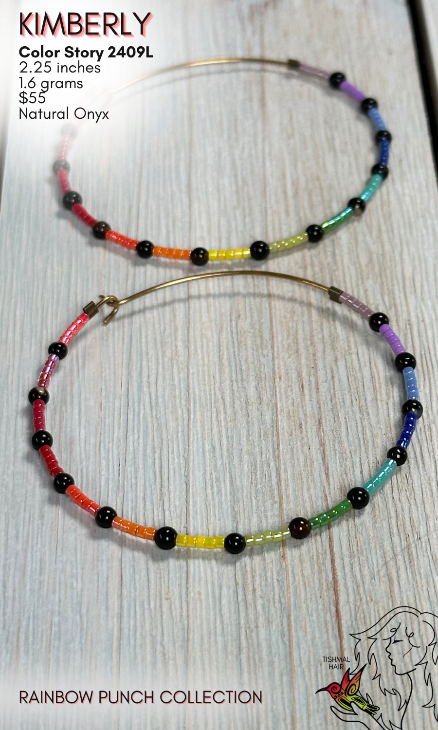 Rainbow Punch Kimberly Earrings 2409L