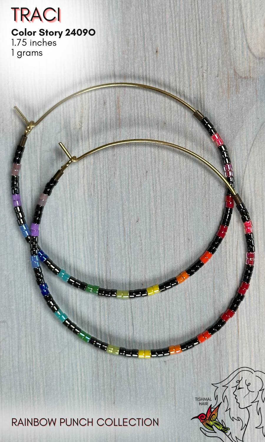 Rainbow Punch Traci Earrings 2409O