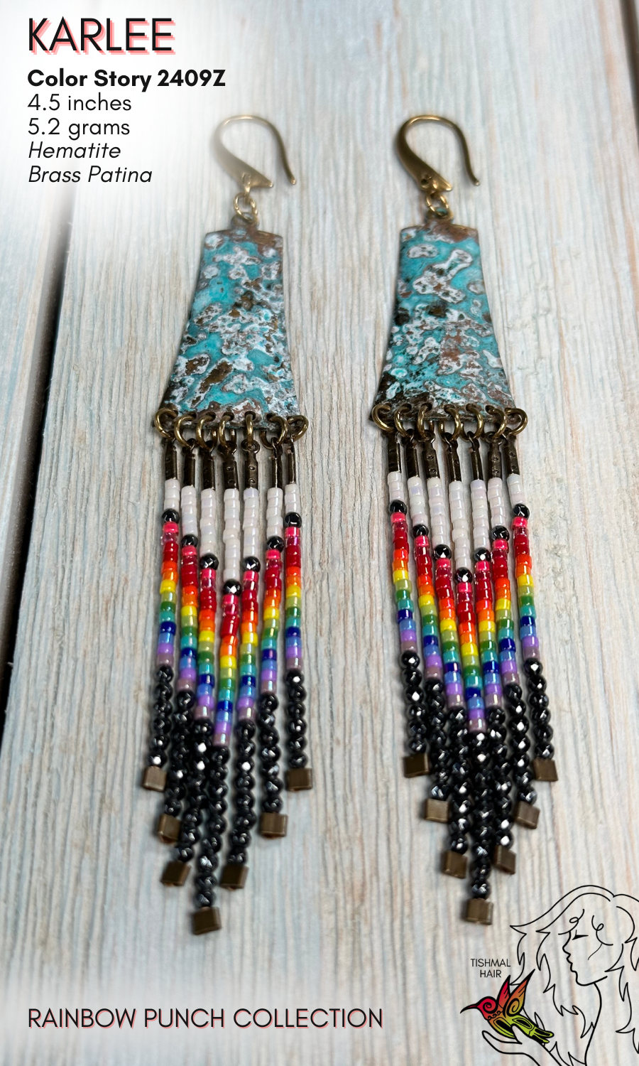 Rainbow Punch Karlee Earrings 2409Z