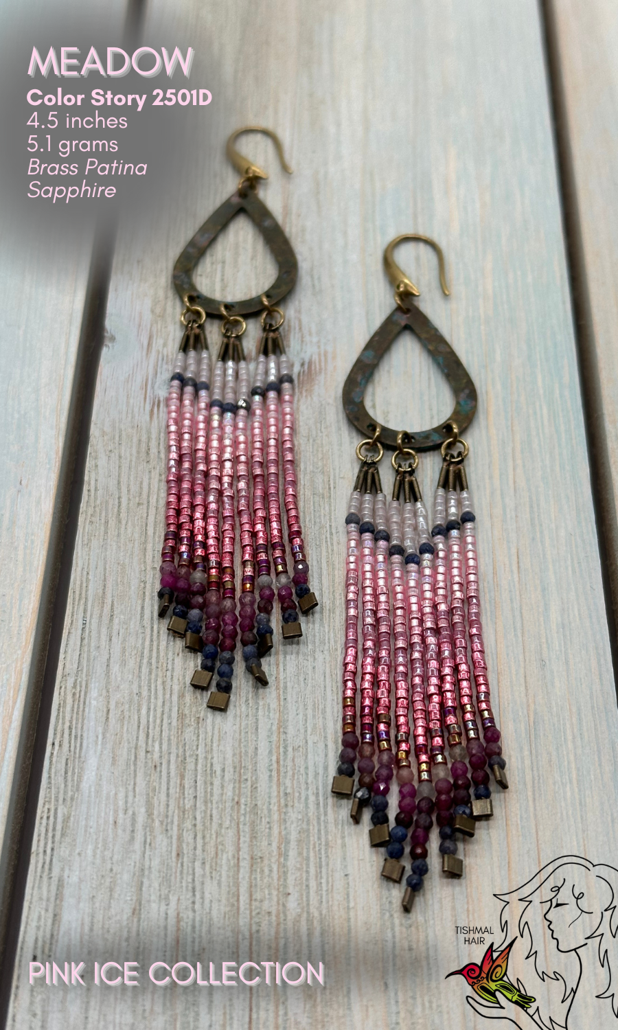 Pink Ice Meadow Earrings 2501D
