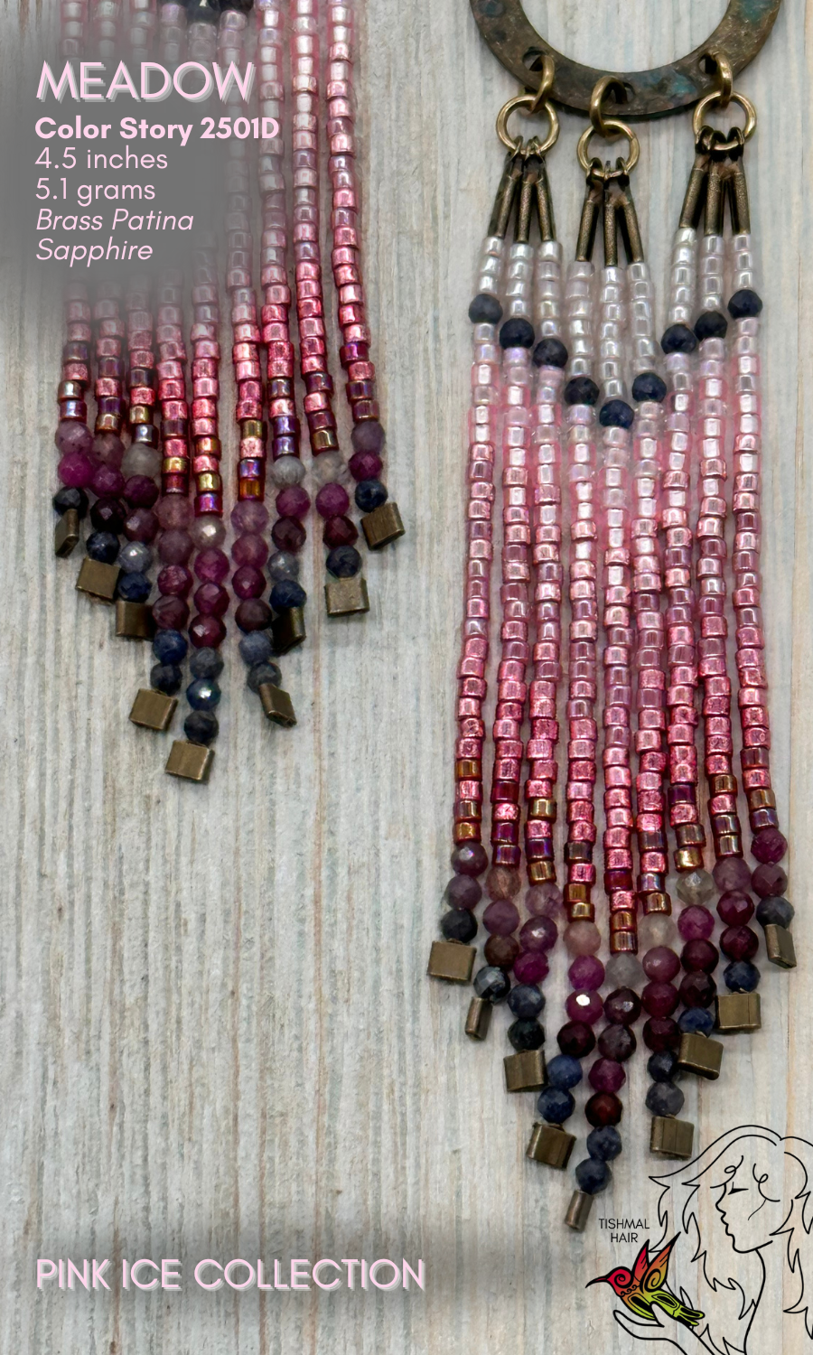 Pink Ice Meadow Earrings 2501D
