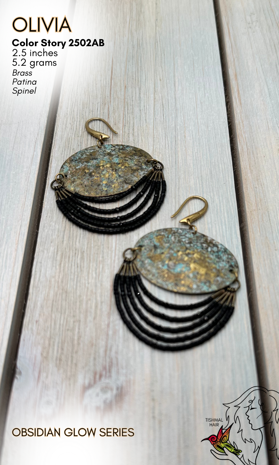 Obsidian Glow Olivia Earrings 2502AB