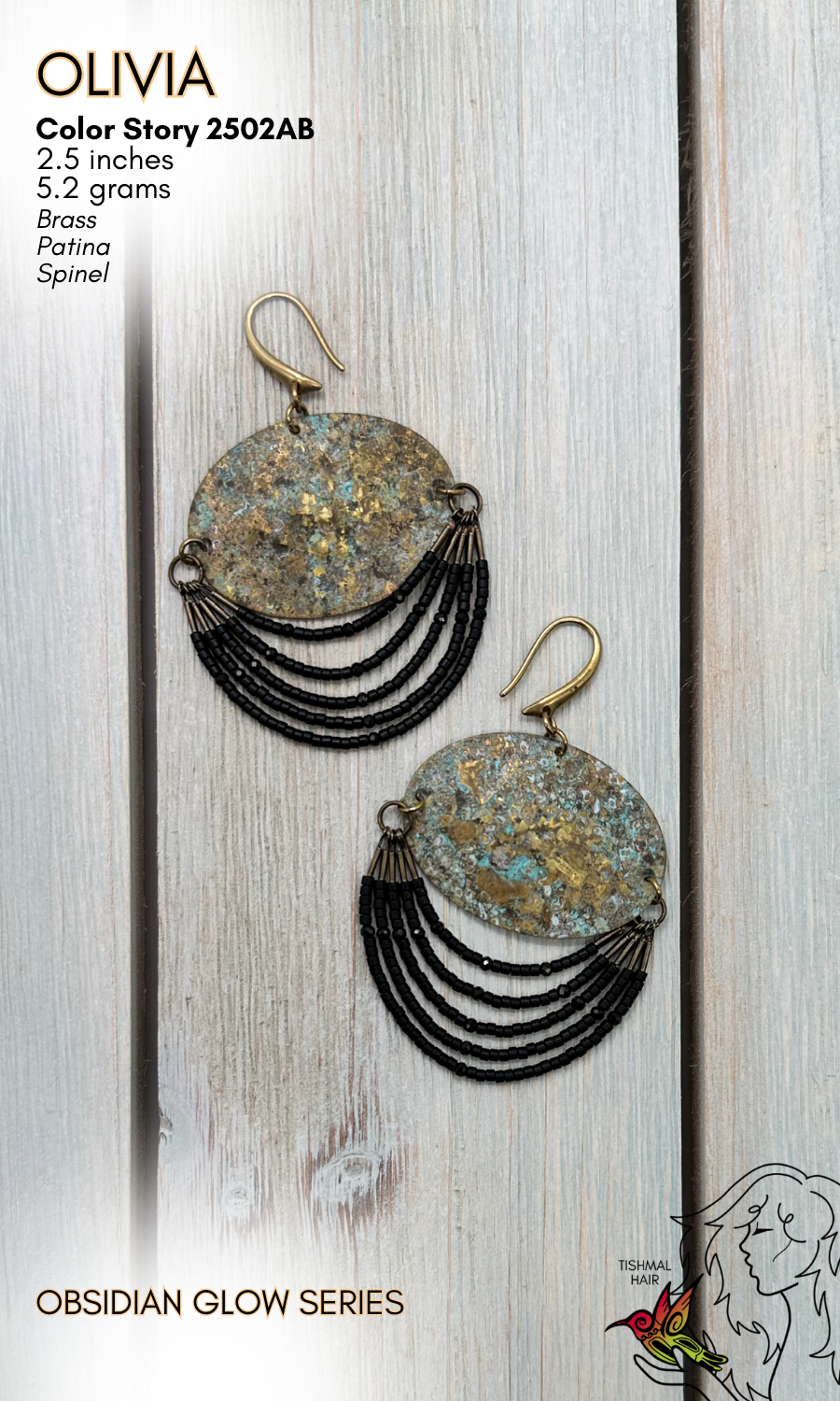 Obsidian Glow Olivia Earrings 2502AB