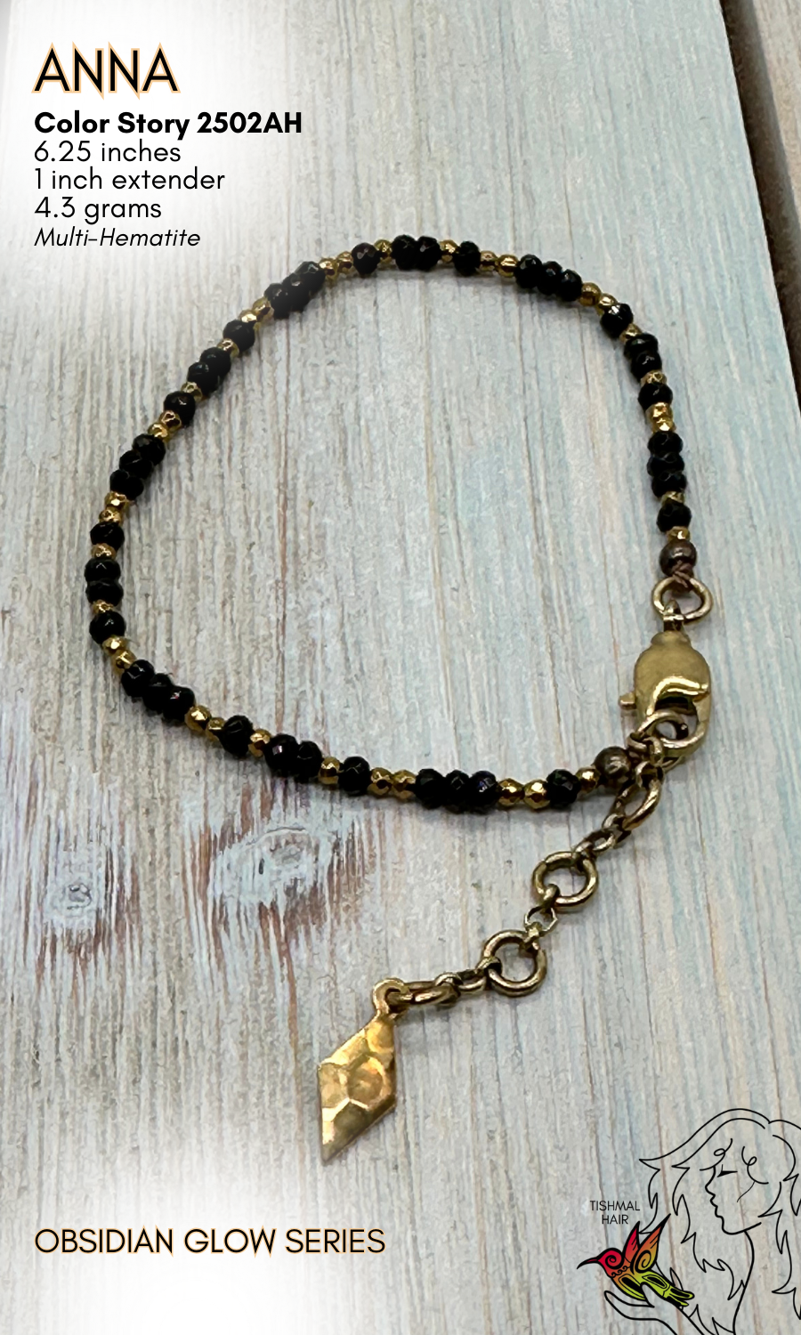 Obsidian Glow Anna Bracelet 2502AH