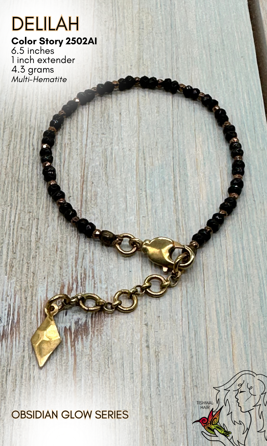 Obsidian Glow Delilah Bracelet 2502AI