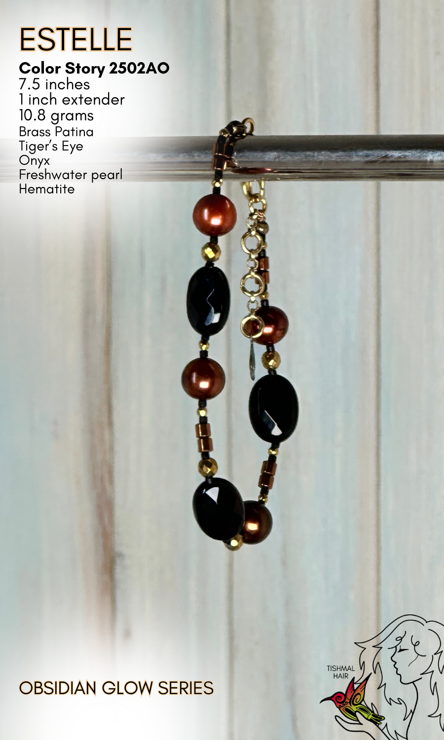 Obsidian Glow Estelle Bracelet 2502AO