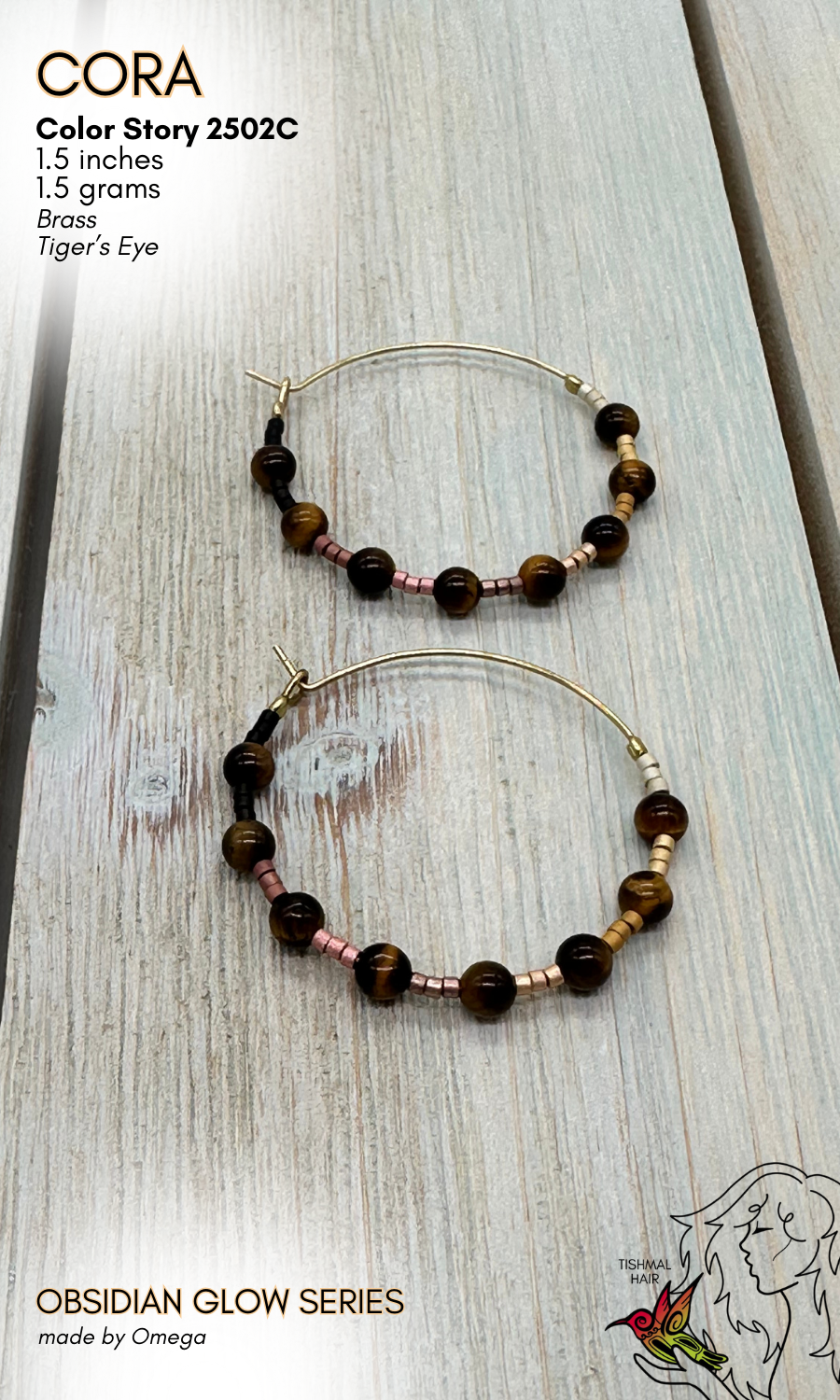 Obsidian Glow Cora Earrings 2502C