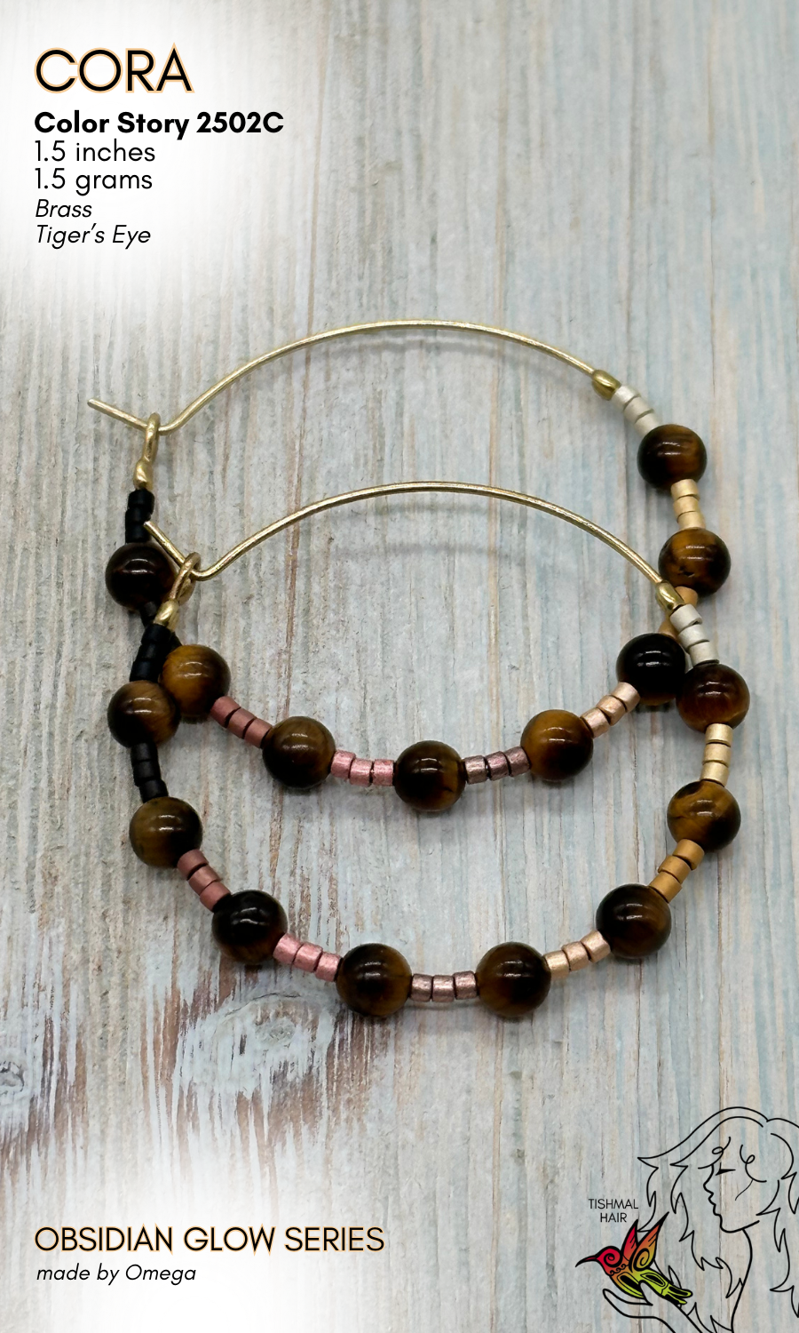 Obsidian Glow Cora Earrings 2502C