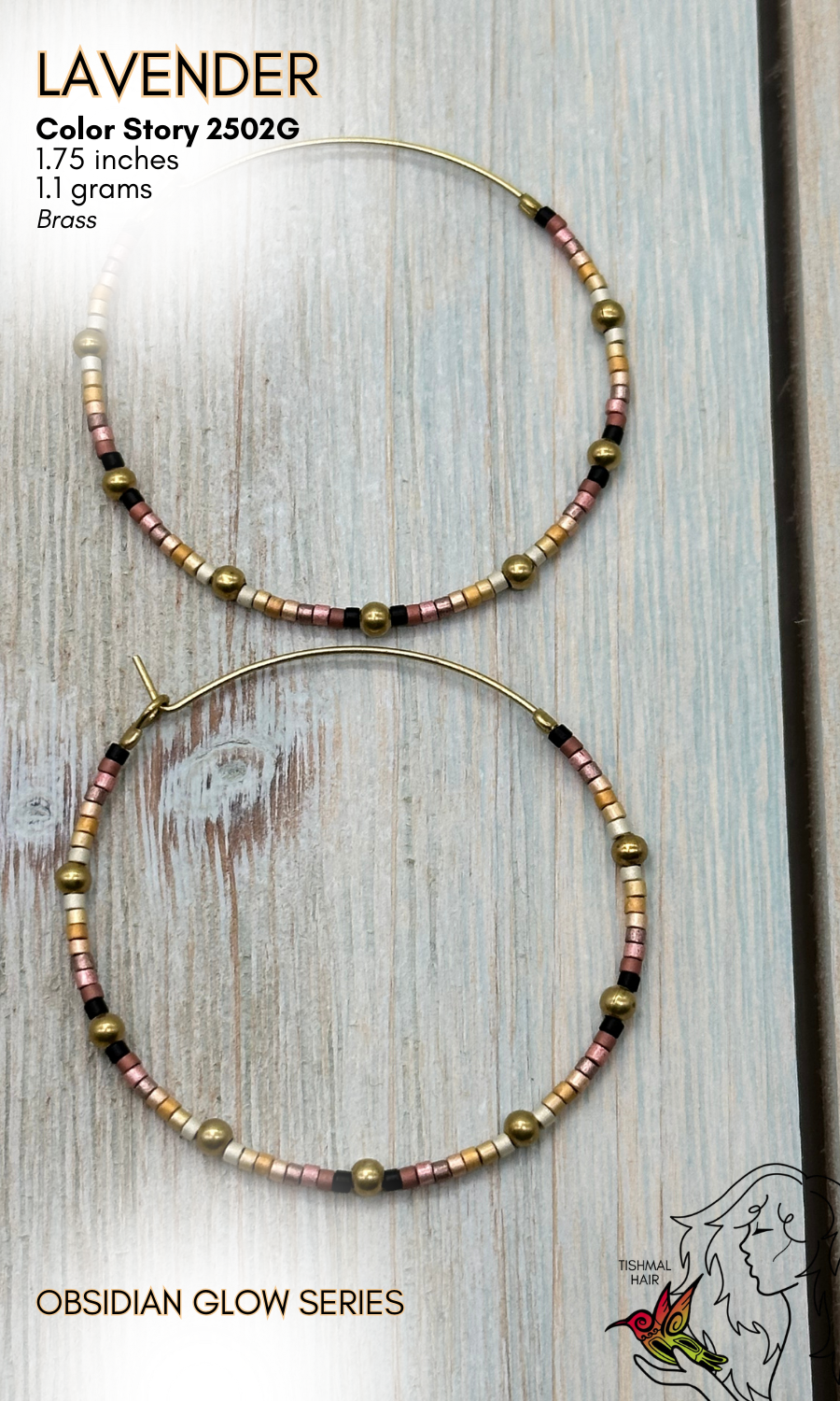 Obsidian Glow Lavender Earrings 2502G