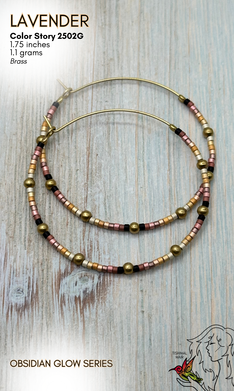 Obsidian Glow Lavender Earrings 2502G