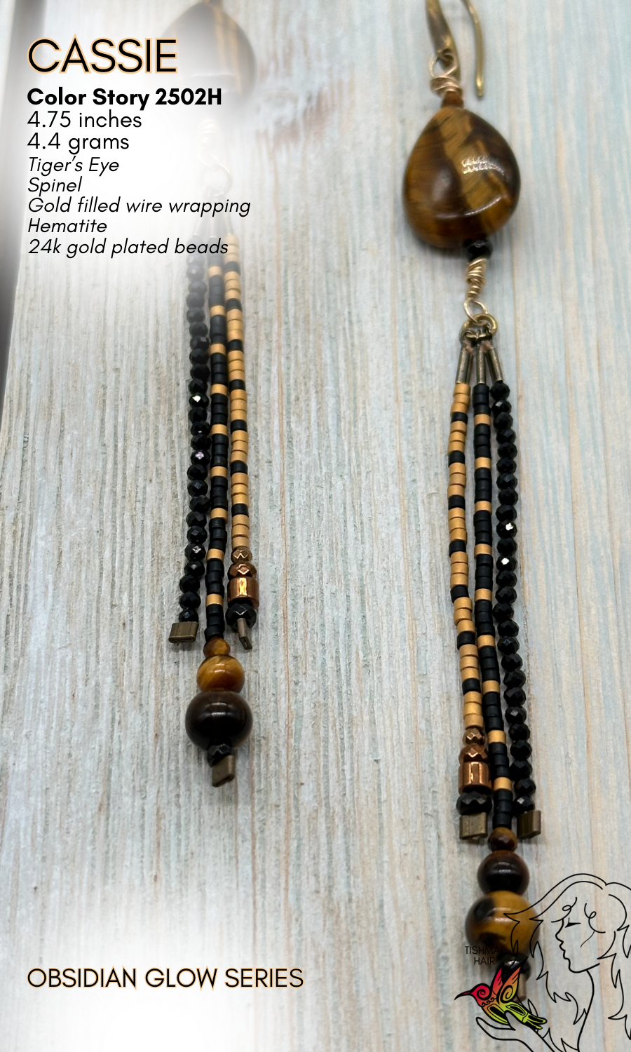Obsidian Glow Cassie Earrings 2502H