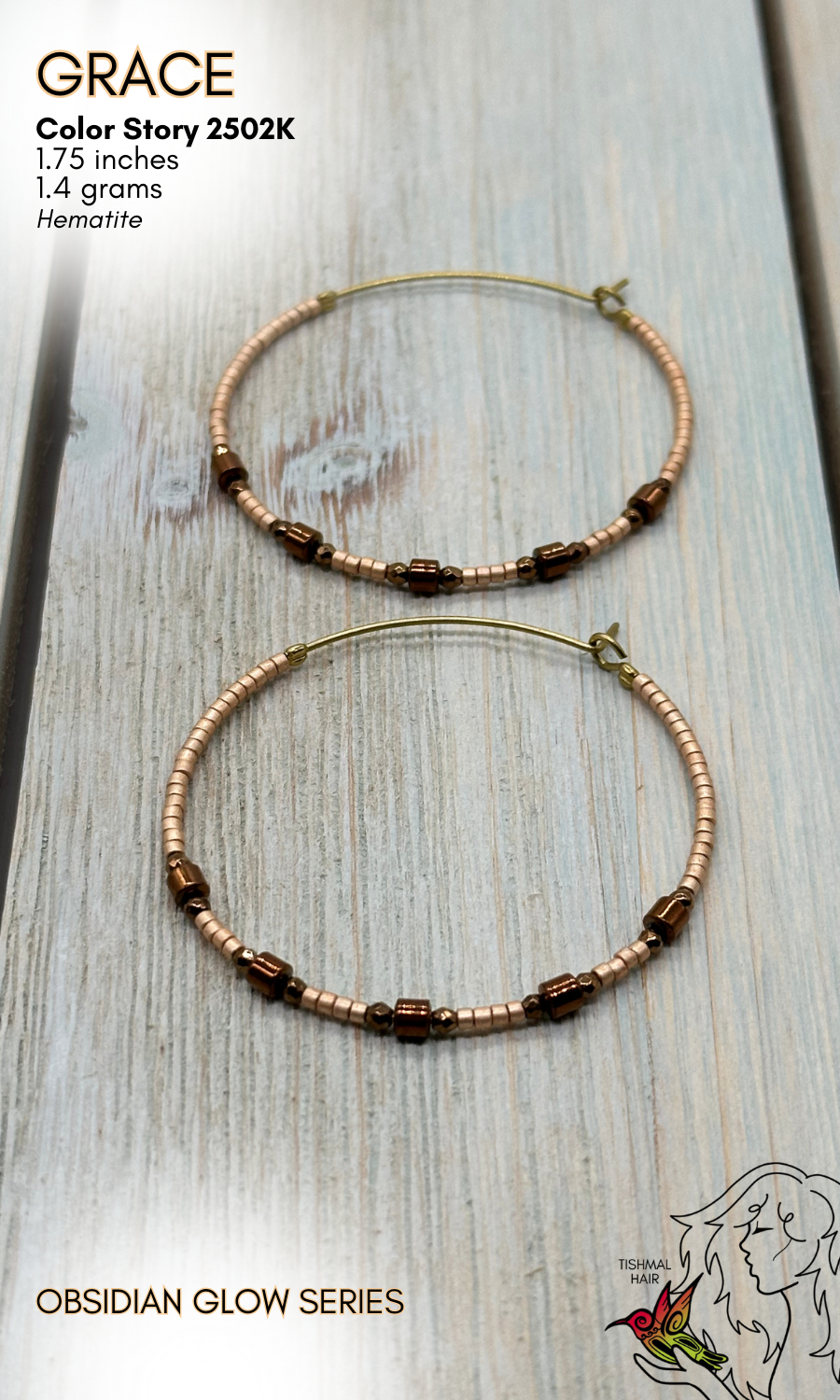 Obsidian Glow Grace Earrings 2502K