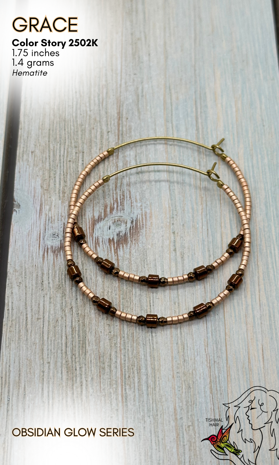 Obsidian Glow Grace Earrings 2502K